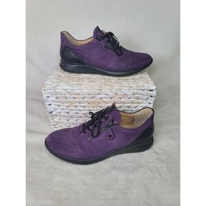 Hartjes Phil Breeze Purple Suede Zip Walking Shoes Size 10 Orthopedic Whimsical